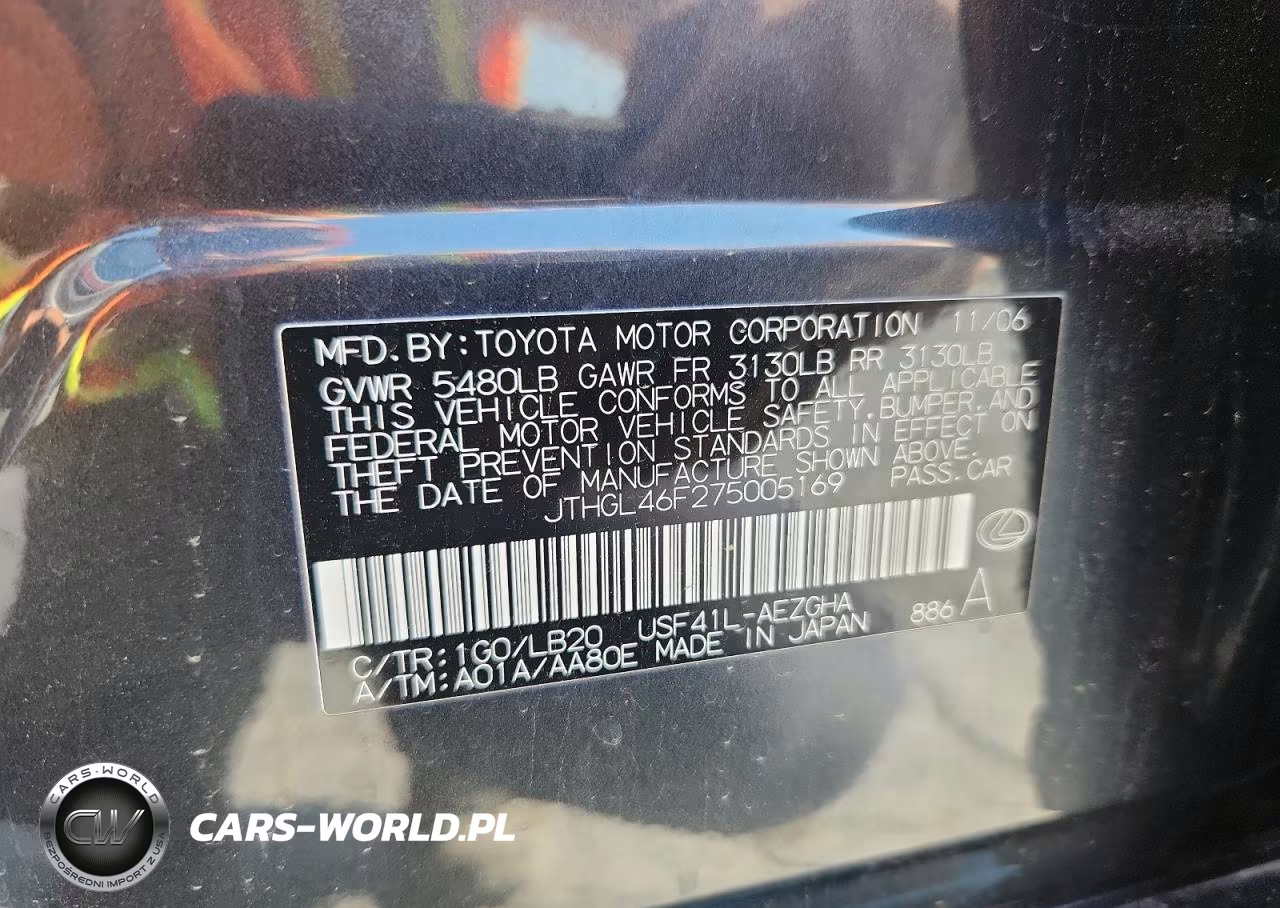 2007 Lexus Ls 460L VIN:JTHGL46F275005169 - 12
