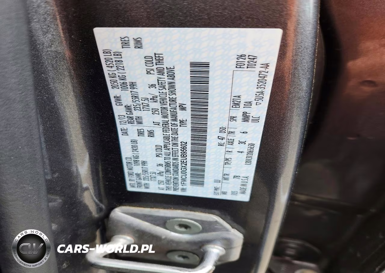2014 Ford Escape Se VIN:1FMCU0GX2EUB95602 - 13