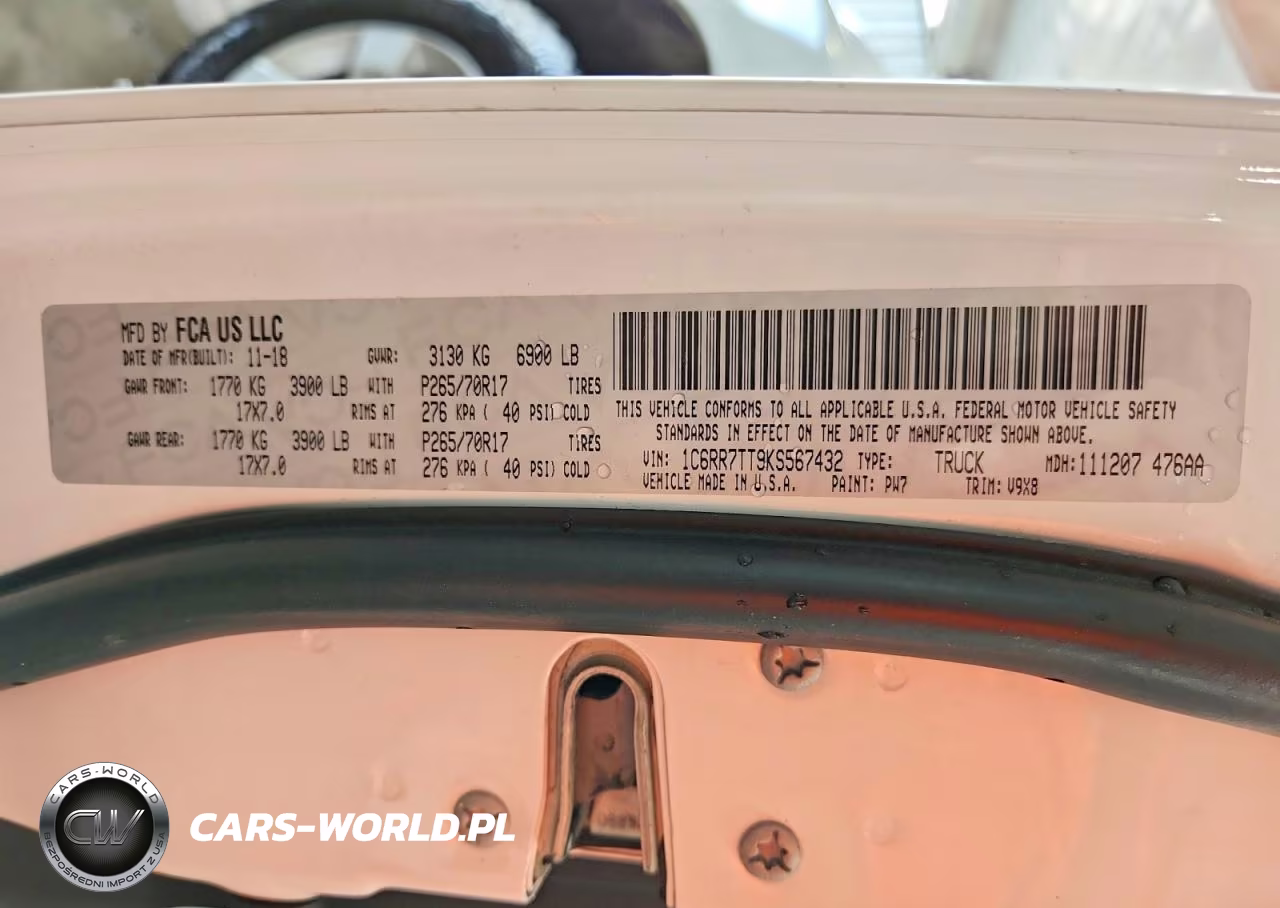 2019 Ram 1500 Classic Slt VIN:1C6RR7TT9KS567432 - 12