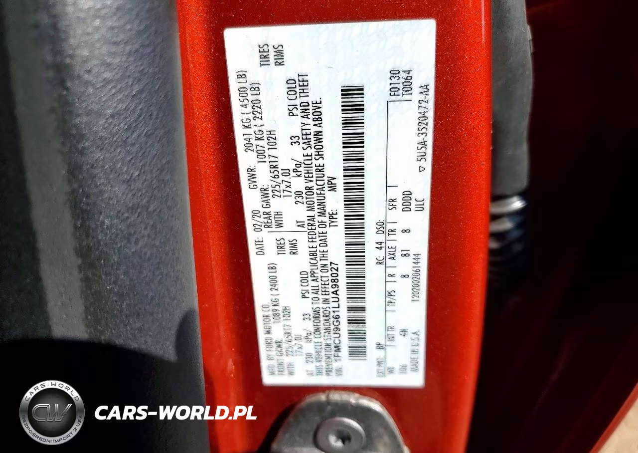 2020 Ford Escape Se VIN:1FMCU9G61LUA98027 - 13