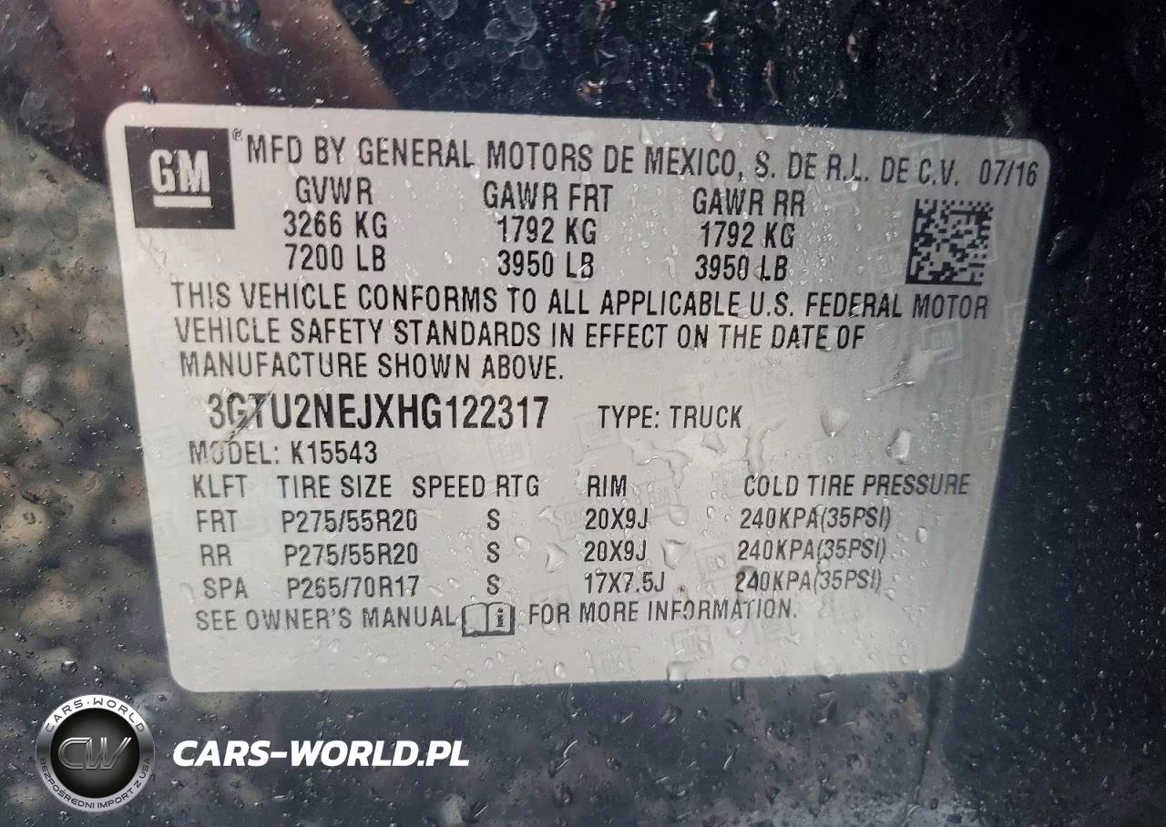 2017 GMC Sierra K1500 Slt VIN:3GTU2NEJXHG122317 - 12