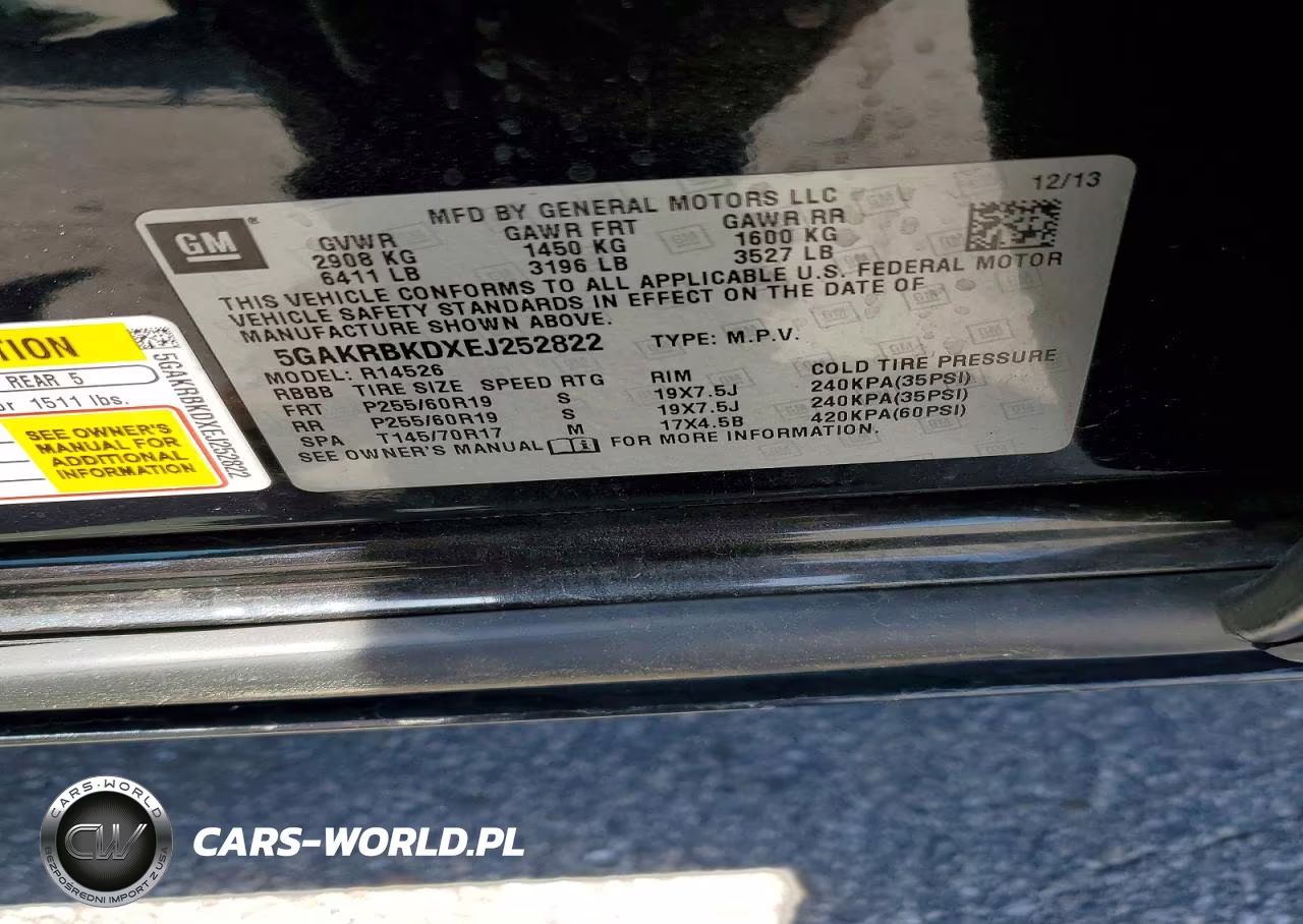 2014 Buick Enclave VIN:5GAKRBKDXEJ252822 - 13