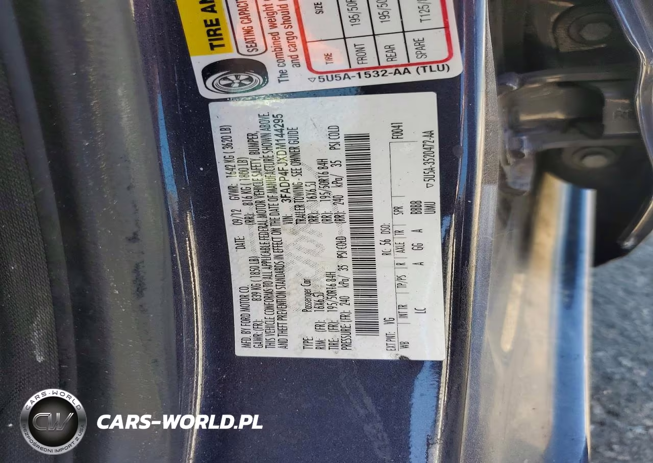2013 Ford Fiesta VIN:3FADP4FJXDM144295 - 12
