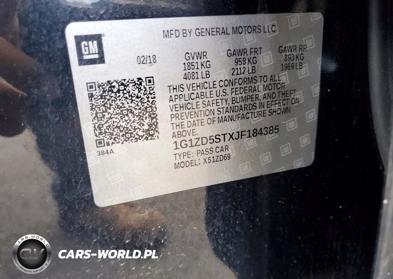 2018 Chevrolet Malibu Lt VIN:1G1ZD5STXJF184385 - 12