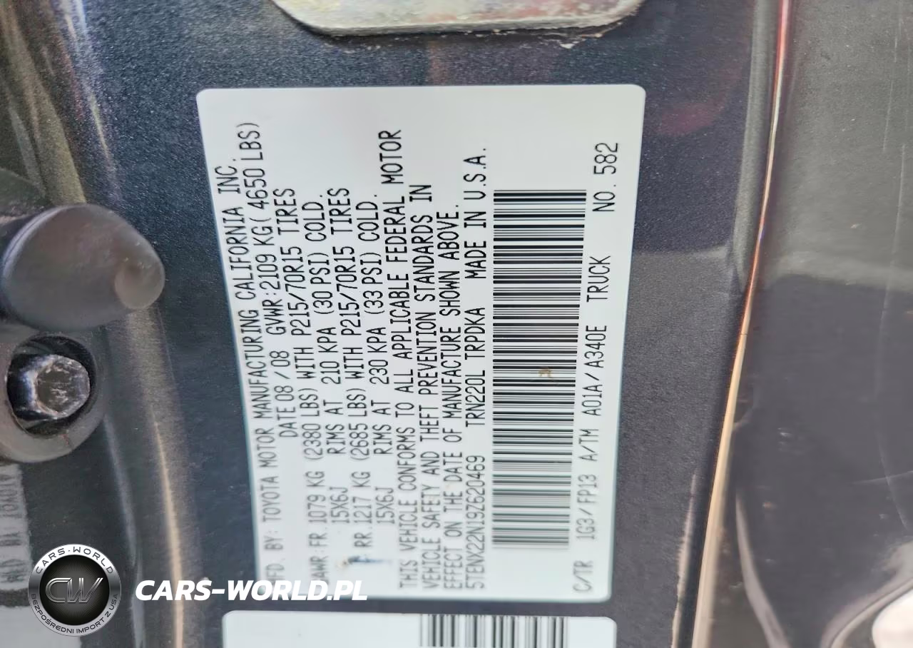 2009 Toyota Tacoma VIN:5TENX22N19Z620469 - 12