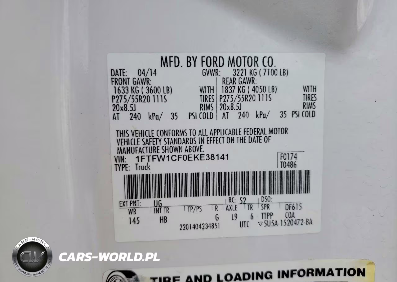 2014 Ford F150 Supercrew VIN:1FTFW1CF0EKE38141 - 13
