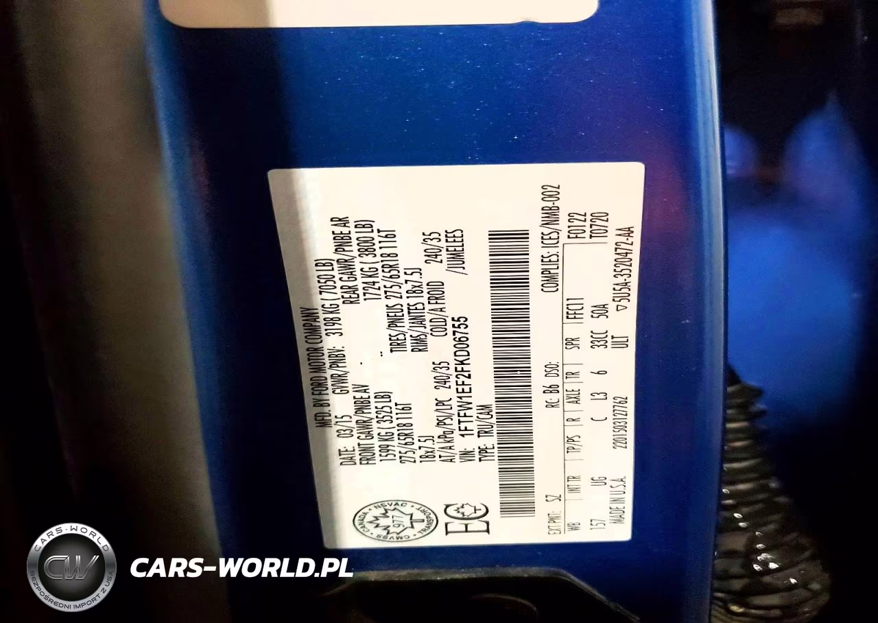 2015 Ford F150 Supercrew VIN:1FTFW1EF2FKD06755 - 12