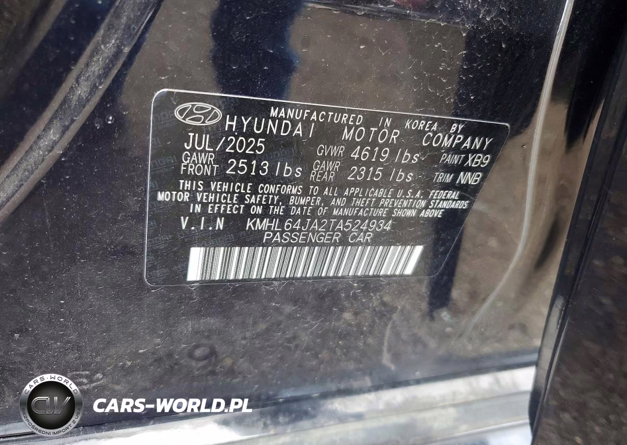 2026 Hyundai Sonata Sel Sport VIN:KMHL64JA2TA524934 - 12