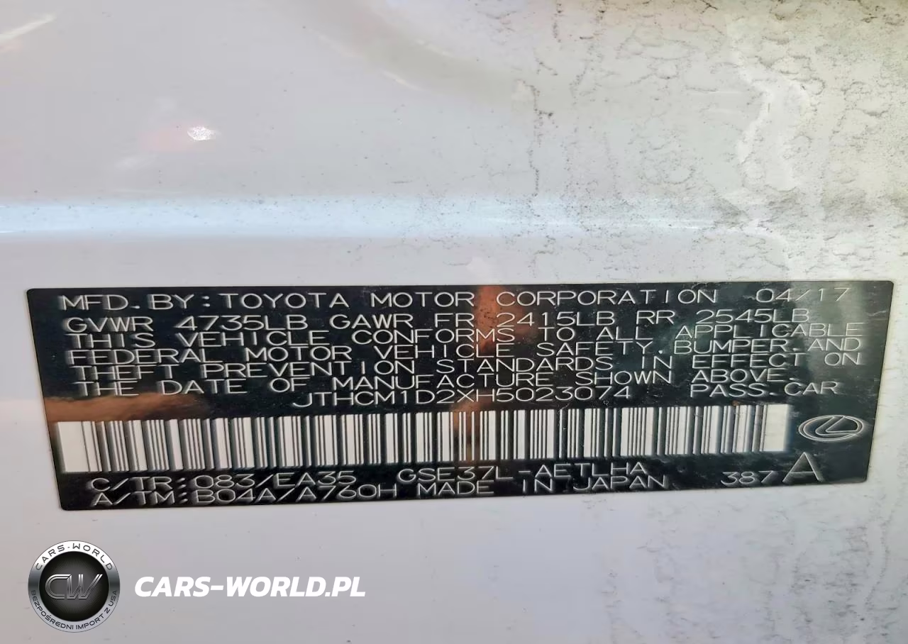 2017 Lexus Is 300 VIN:JTHCM1D2XH5023074 - 12