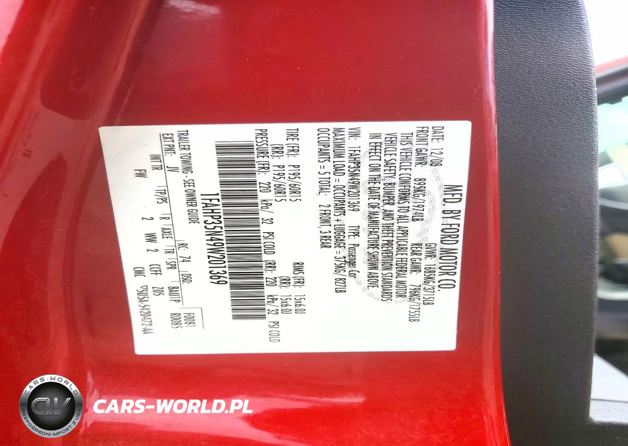 2009 Ford Focus Se VIN:1FAHP35N49W201369 - 12