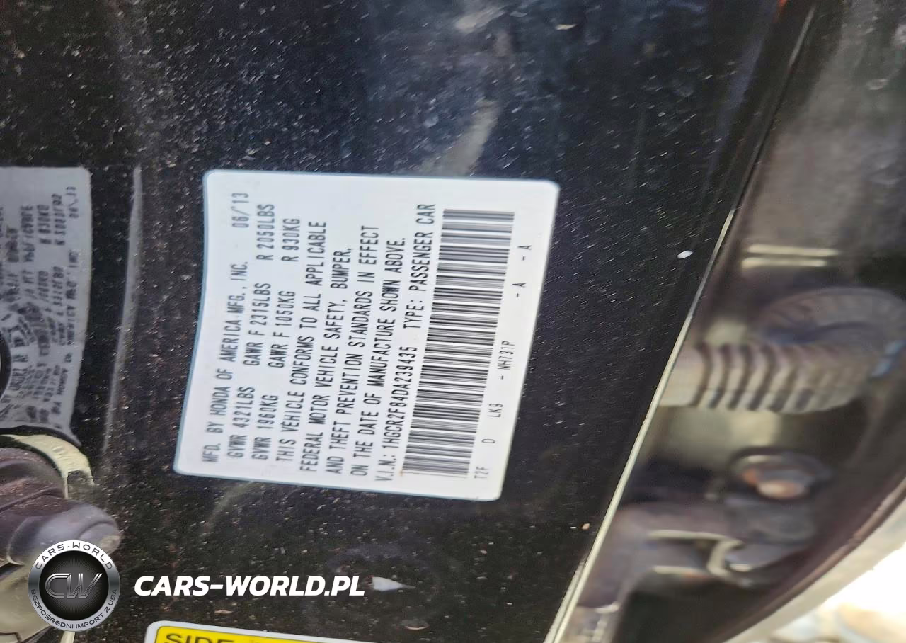 2013 Honda Accord Exl VIN:1HGCR2F84DA239435 - 12