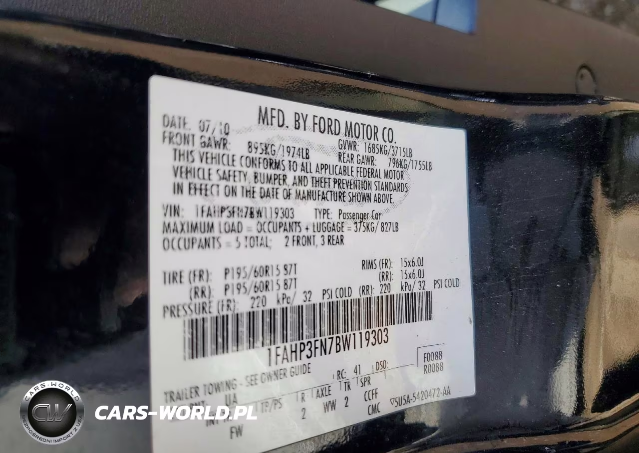 2011 Ford Focus Se VIN:1FAHP3FN7BW119303 - 12