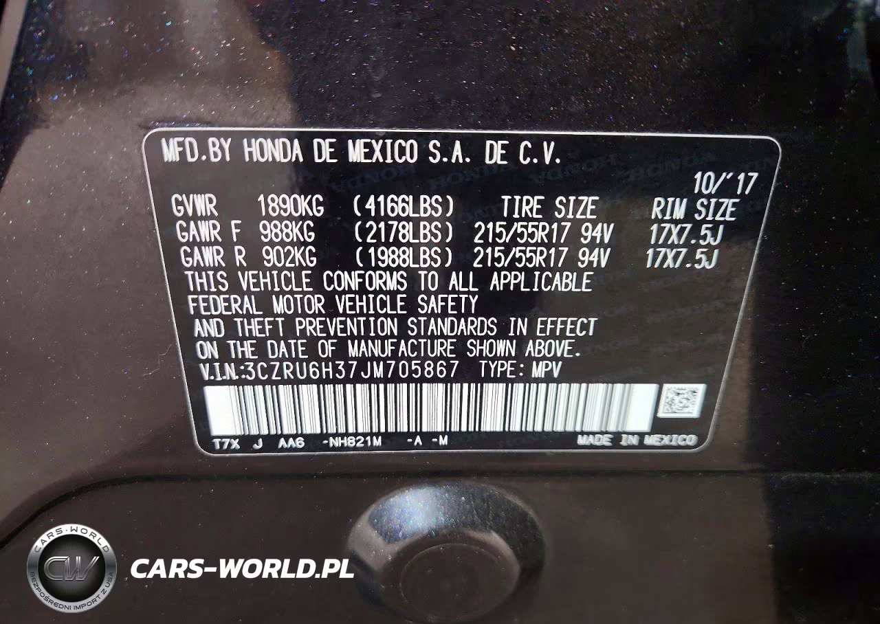 2018 Honda Hr-V Lx VIN:3CZRU6H37JM705867 - 13