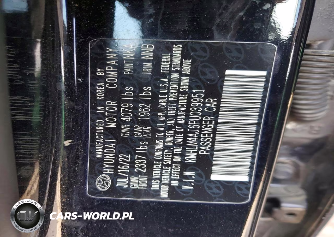 2023 Hyundai Elantra Blue VIN:KMHLM4AJ6PU039951 - 12