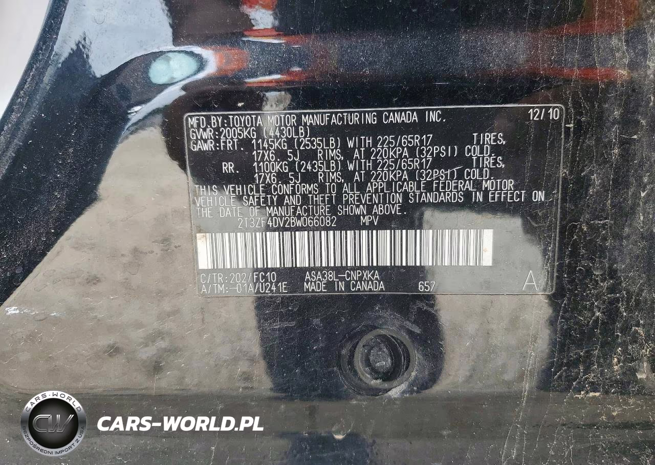 2011 Toyota Rav4 Base VIN:2T3ZF4DV2BW066082 - 14