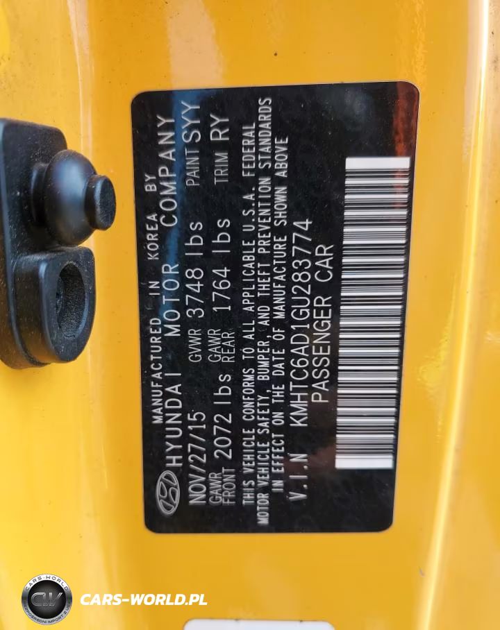 2016 Hyundai Veloster Base VIN:KMHTC6AD1GU283774 - 12