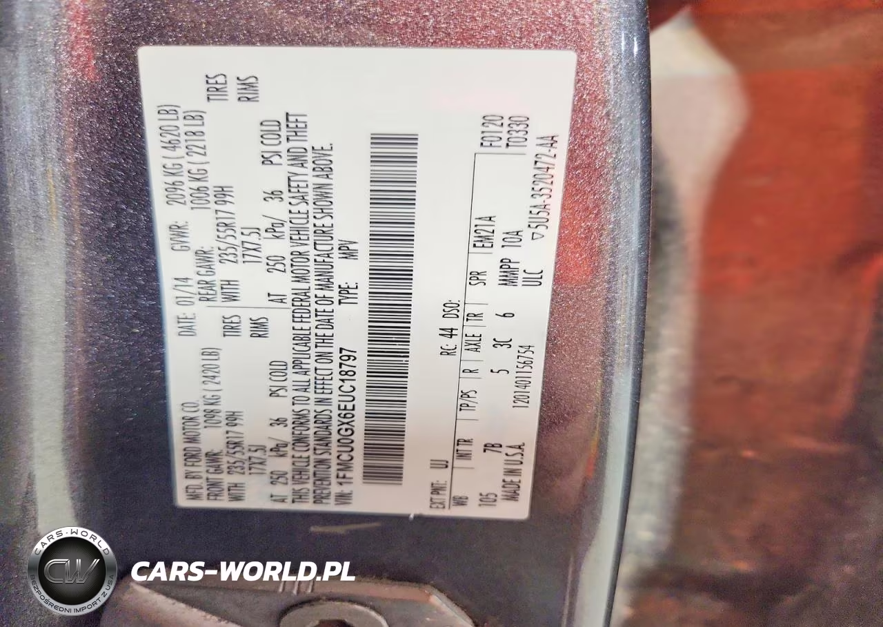 2014 Ford Escape Se VIN:1FMCU0GX6EUC18797 - 13