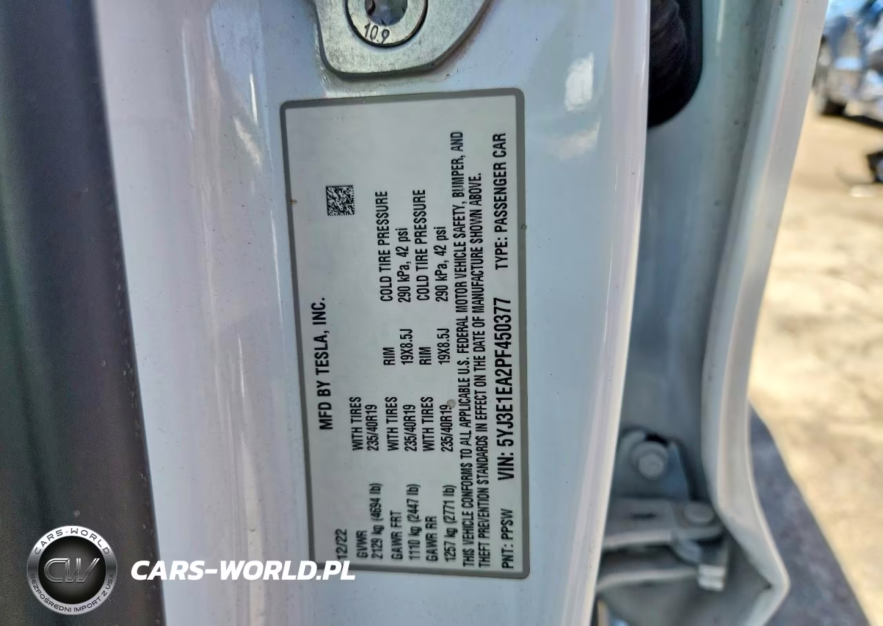 2023 Tesla Model 3 VIN:5YJ3E1EA2PF450377 - 12