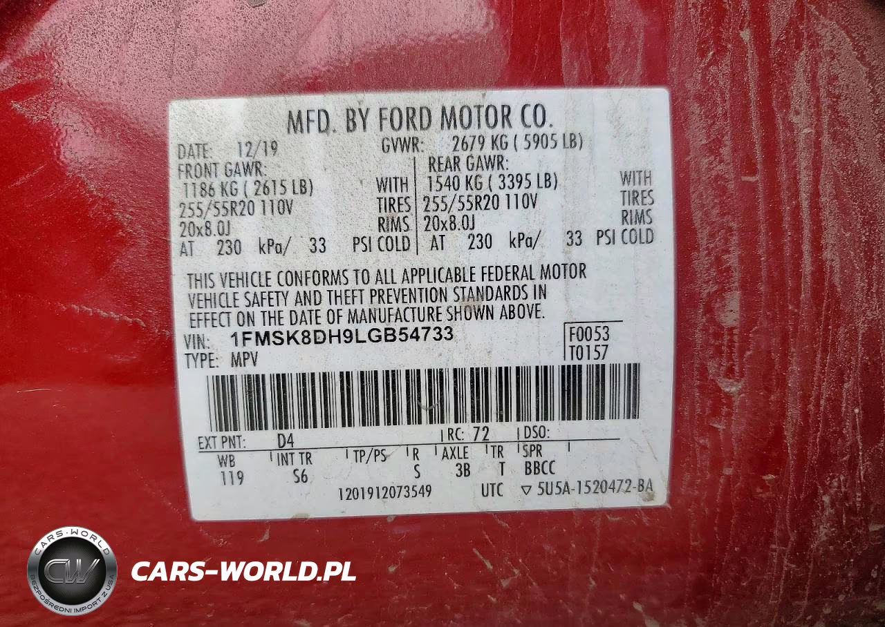 2020 Ford Explorer Xlt VIN:1FMSK8DH9LGB54733 - 13