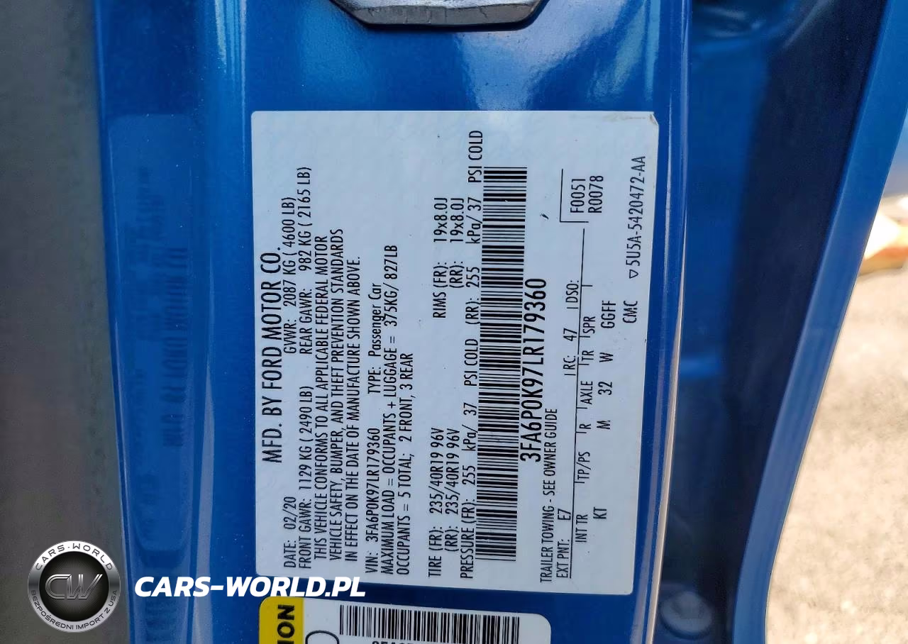 2020 Ford Fusion Titanium VIN:3FA6P0K97LR179360 - 12