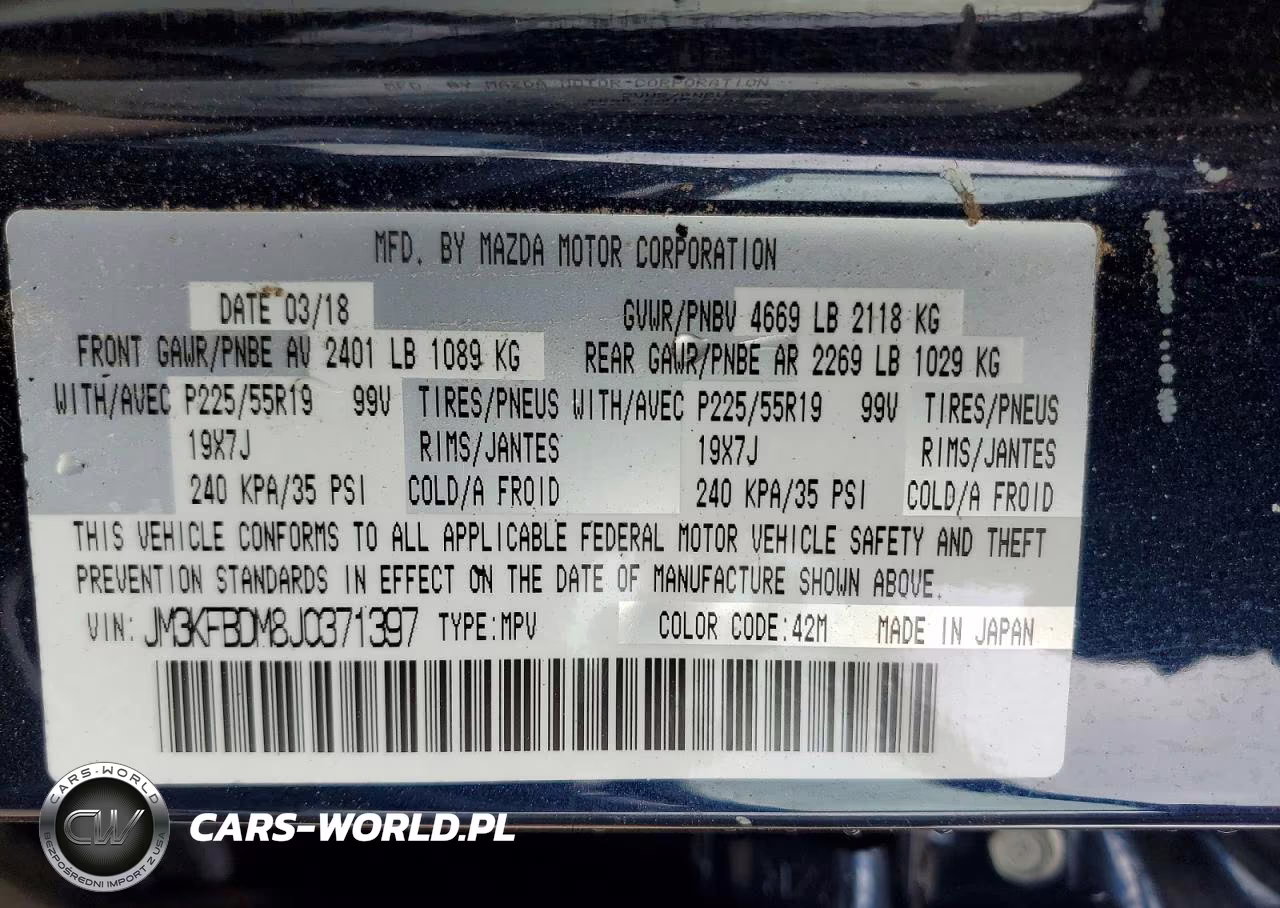 2018 Mazda Cx-5 Grand Touring VIN:JM3KFBDM8J0371397 - 13