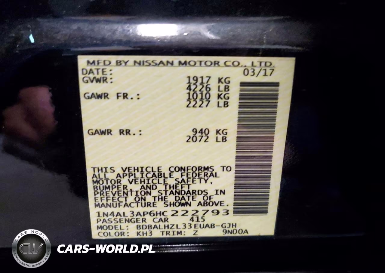 2017 Nissan Altima 2.5 Sr VIN:1N4AL3AP6HC222793 - 13