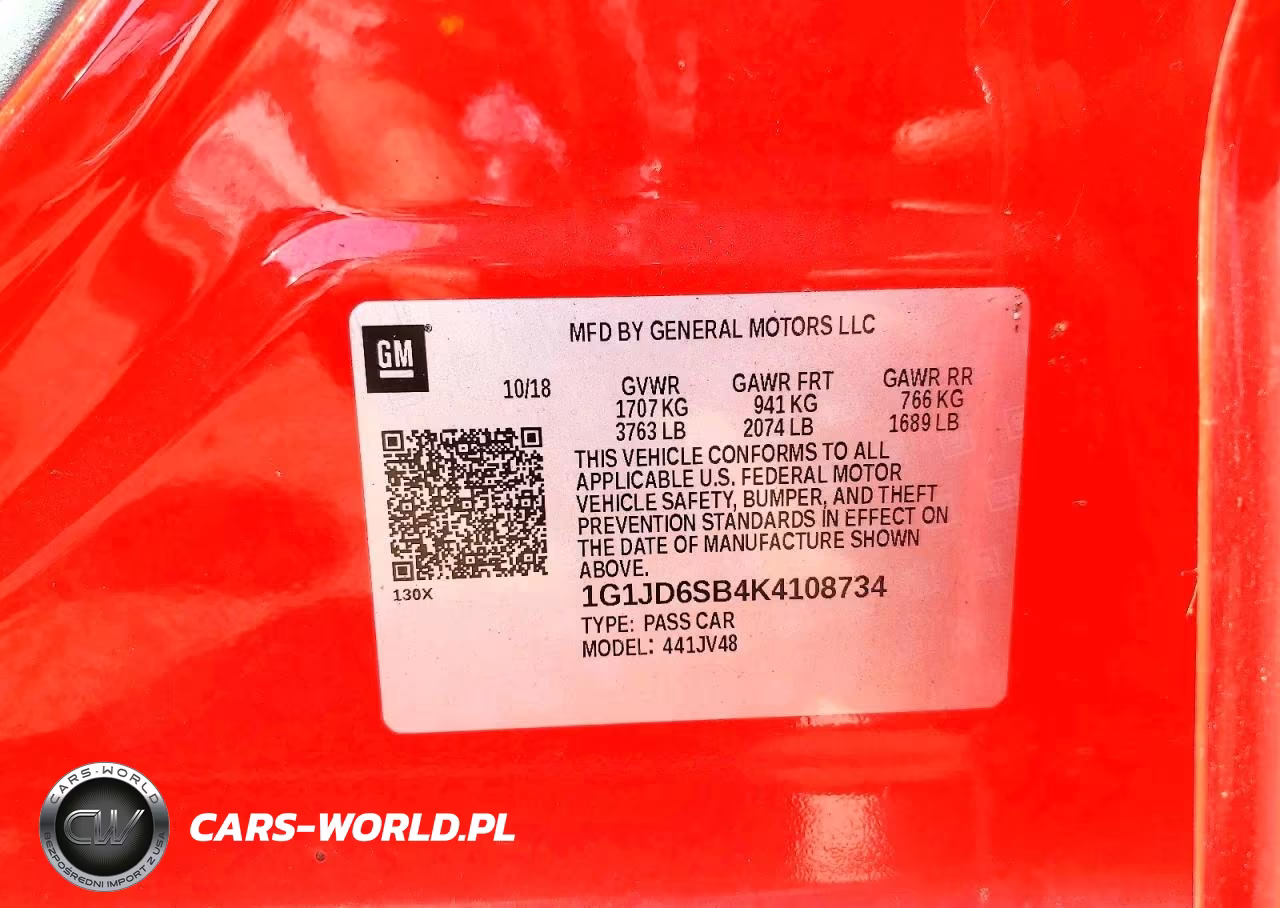2019 Chevrolet Sonic Lt VIN:1G1JD6SB4K4108734 - 12
