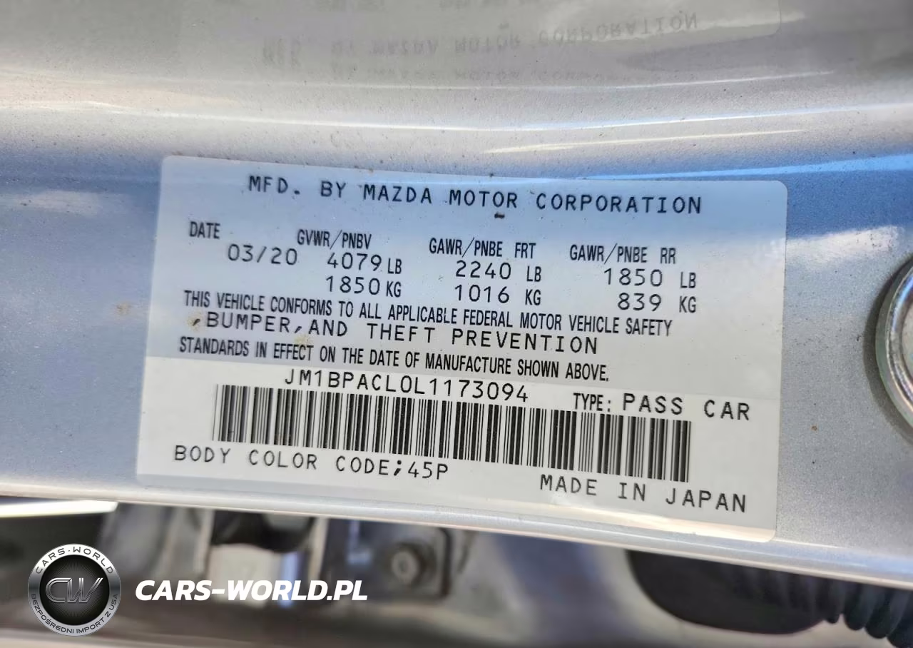 2020 Mazda 3 Select VIN:JM1BPACL0L1173094 - 12