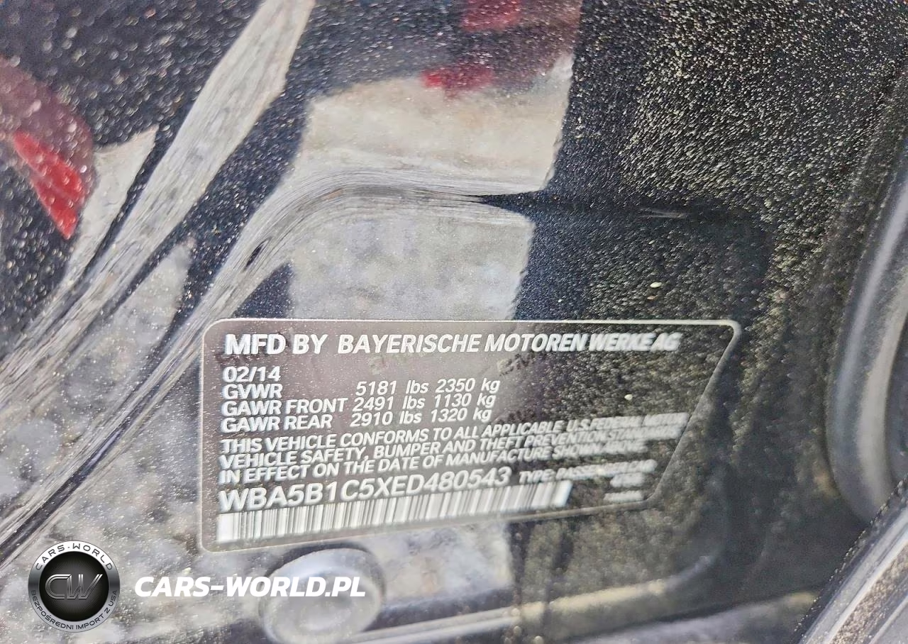 2014 BMW 535 I VIN:WBA5B1C5XED480543 - 12
