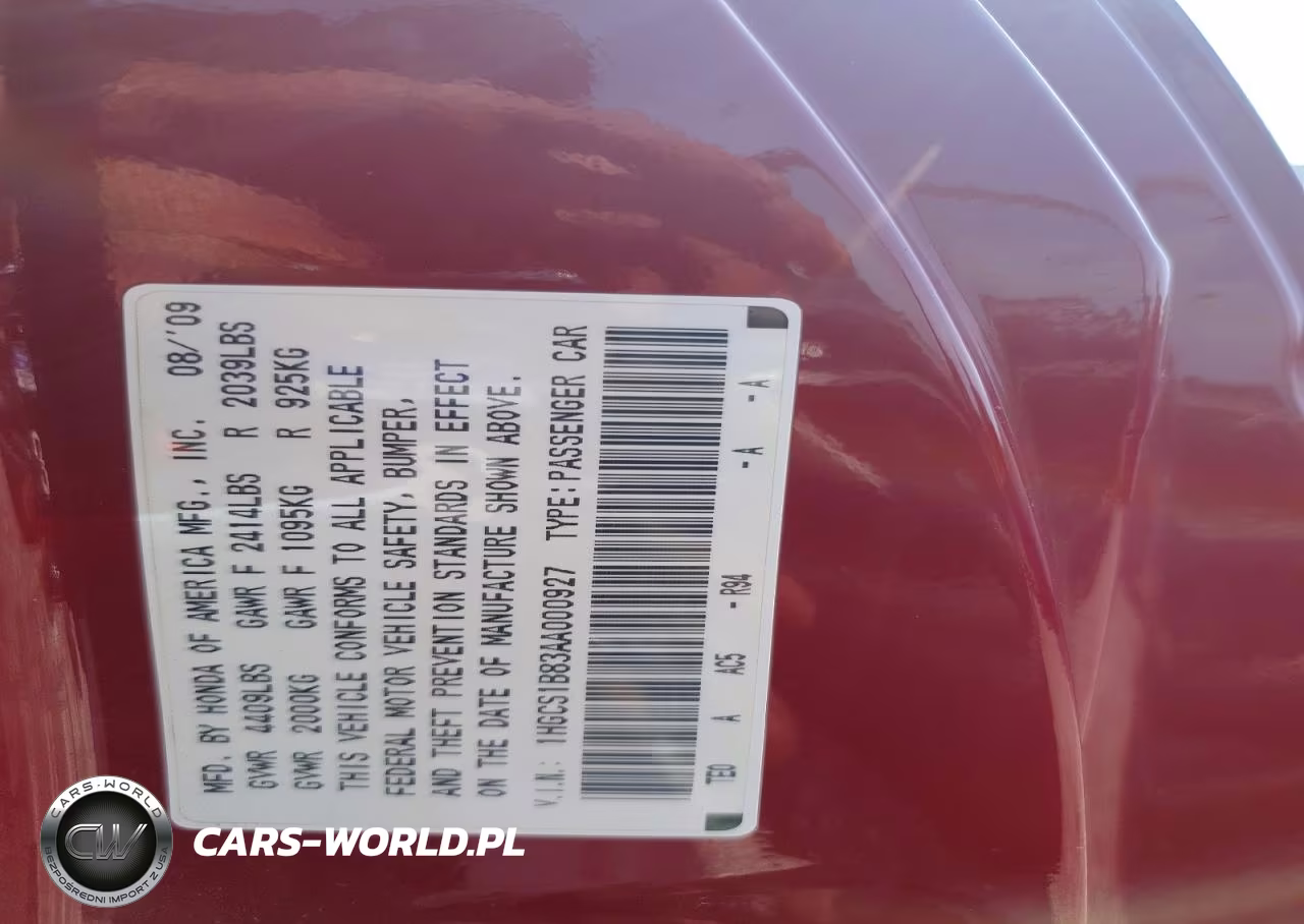 2010 Honda Accord Exl VIN:1HGCS1B83AA000927 - 13