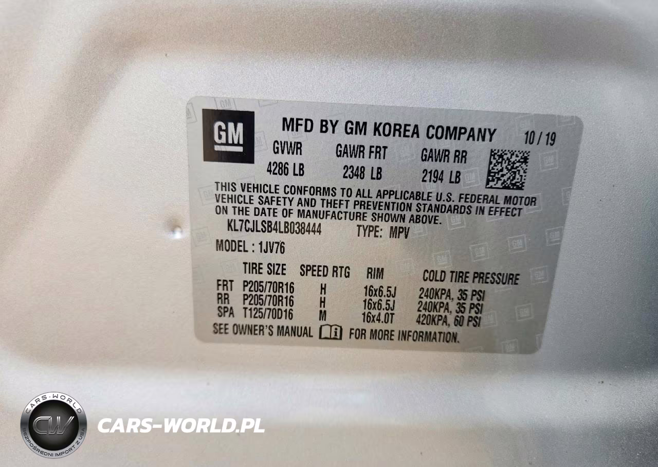 2020 Chevrolet Trax 1Lt VIN:KL7CJLSB4LB038444 - 13
