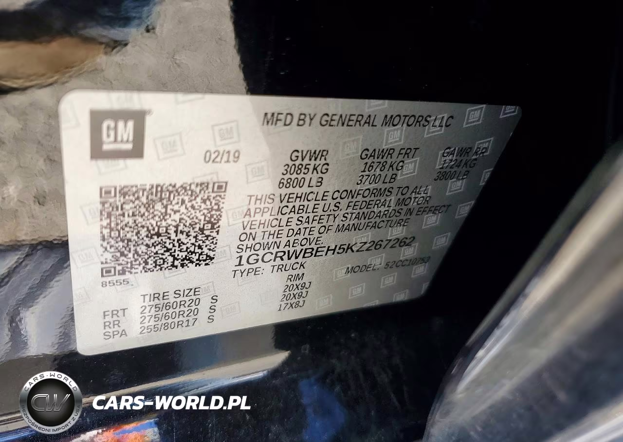 2019 Chevrolet Silverado C1500 Custom VIN:1GCRWBEH5KZ267262 - 12