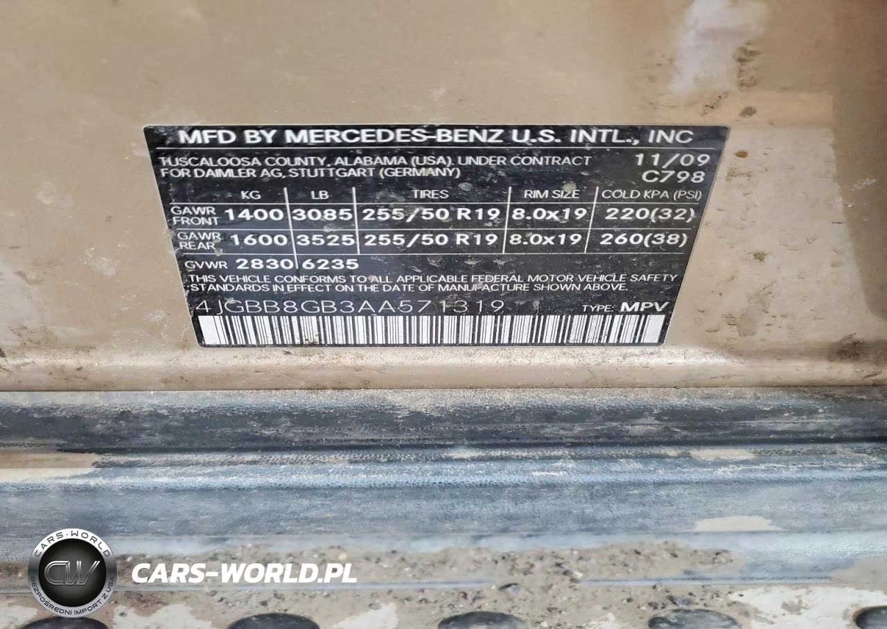 2010 Mercedes-Benz Ml 350 4Matic VIN:4JGBB8GB3AA571319 - 14