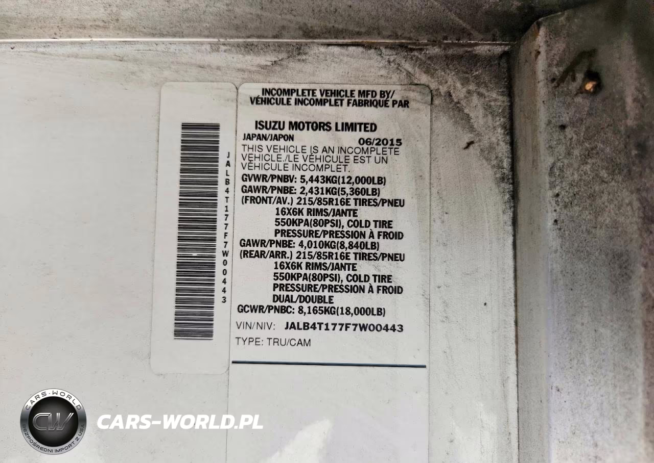2015 Isuzu Npr VIN:JALB4T177F7W00443 - 13