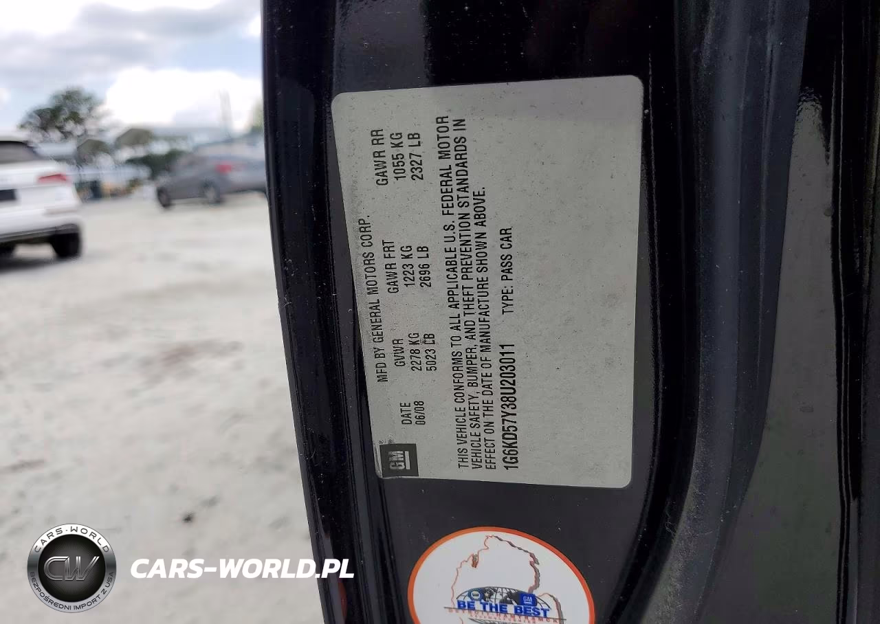 CADILLAC DTS VIN:1G6KD57Y38U203011 - 12