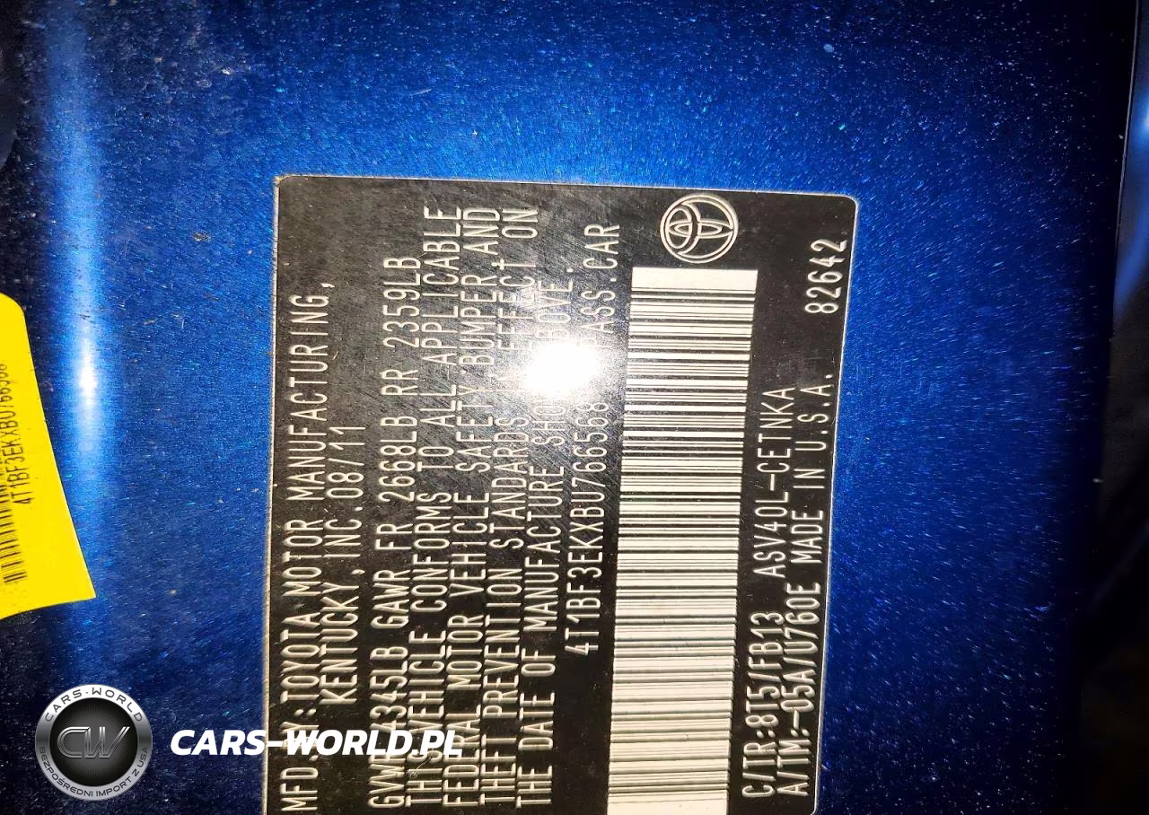 2011 Toyota Camry Le VIN:4T1BF3EKXBU766568 - 12