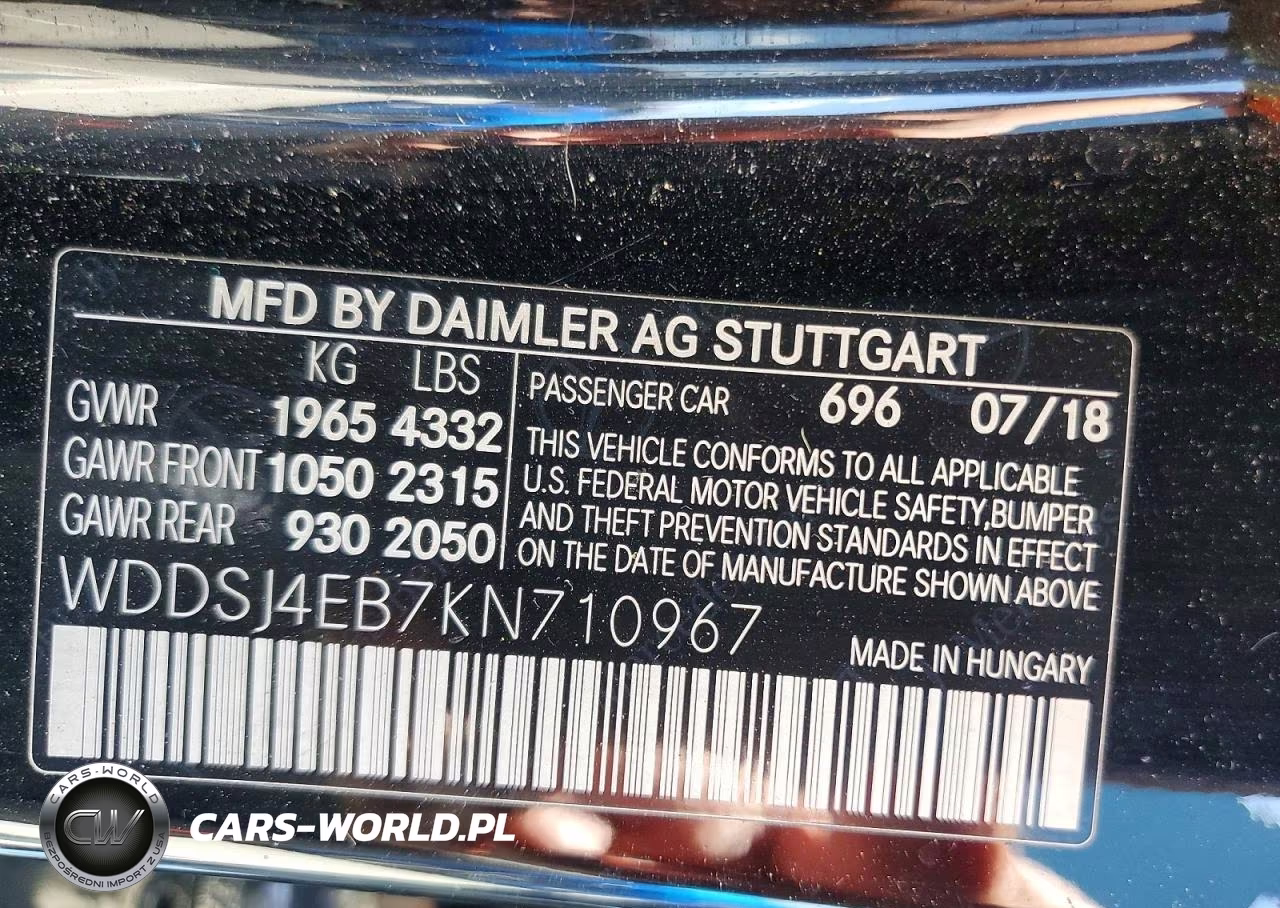 2019 Mercedes-Benz Cla 250 VIN:WDDSJ4EB7KN710967 - 13