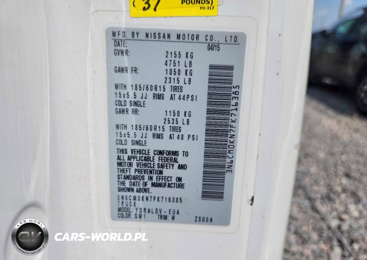 2015 Nissan Nv200 S VIN:3N6CM0KN7FK716385 - 13