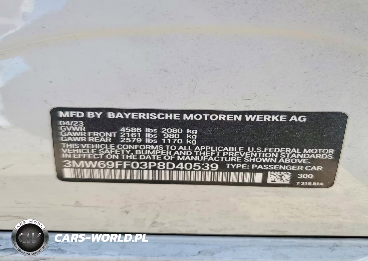 2023 BMW 330I VIN:3MW69FF03P8D40539 - 12