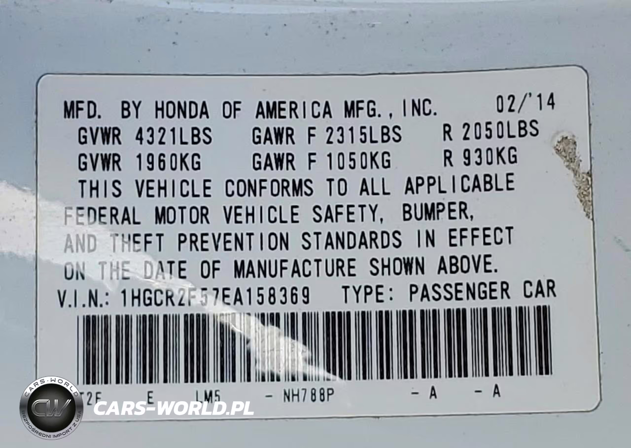 2014 Honda Accord Sport VIN:1HGCR2F57EA158369 - 12