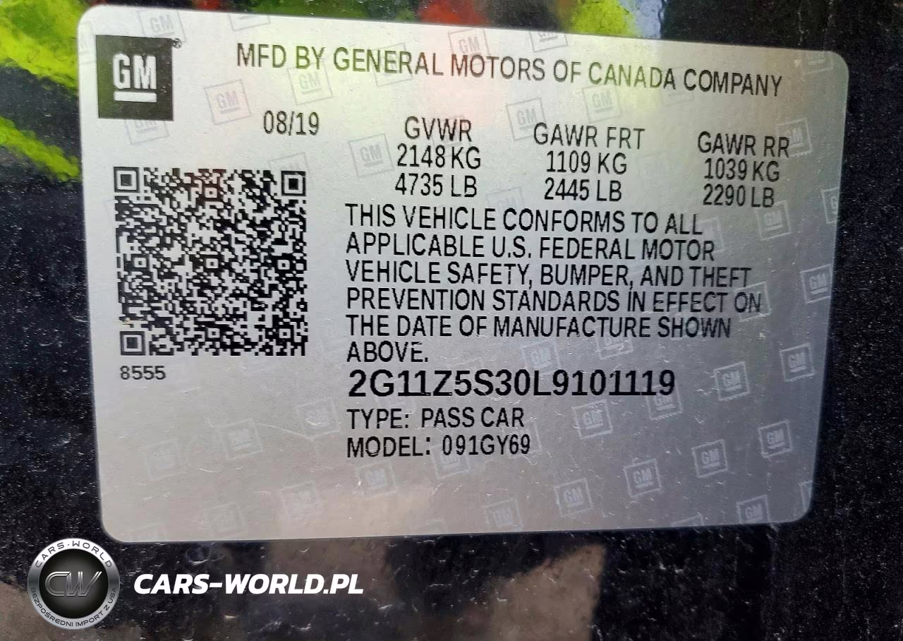 2020 Chevrolet Impala Lt VIN:2G11Z5S30L9101119 - 12