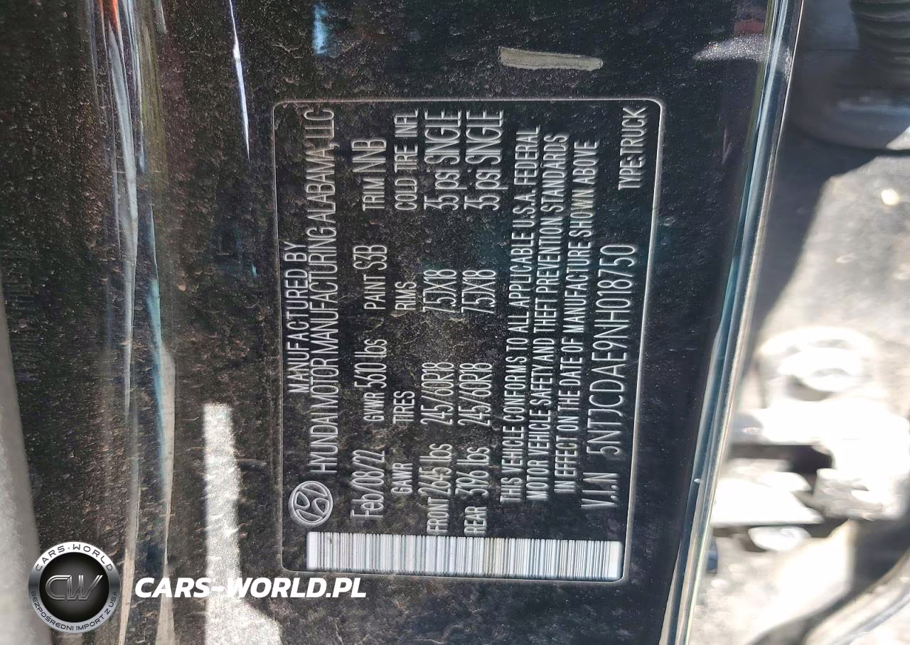 2022 Hyundai Santa Cruz Sel VIN:5NTJCDAE9NH018750 - 13