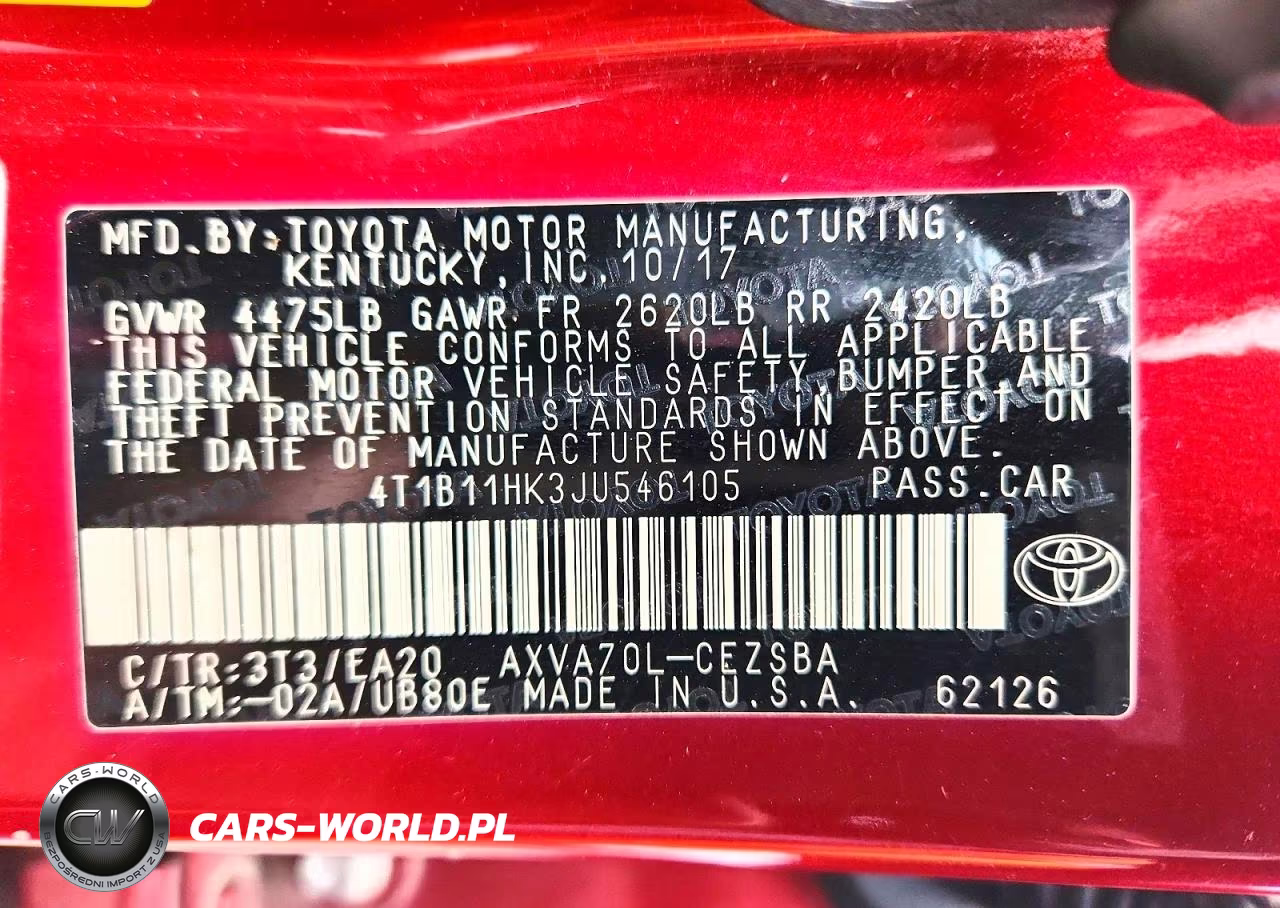 2018 Toyota Camry Se VIN:4T1B11HK3JU546105 - 13