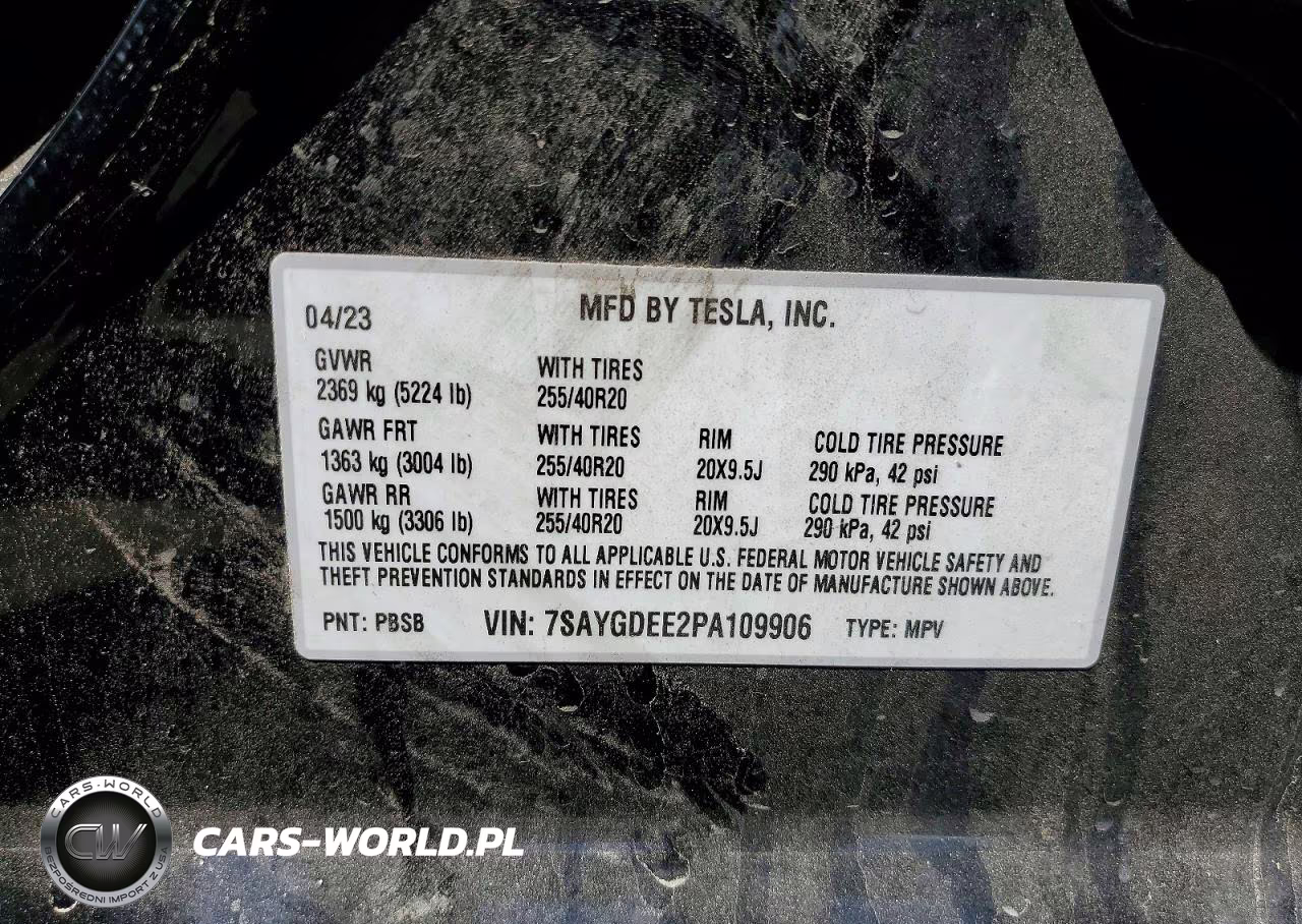 2023 Tesla Model Y VIN:7SAYGDEE2PA109906 - 12