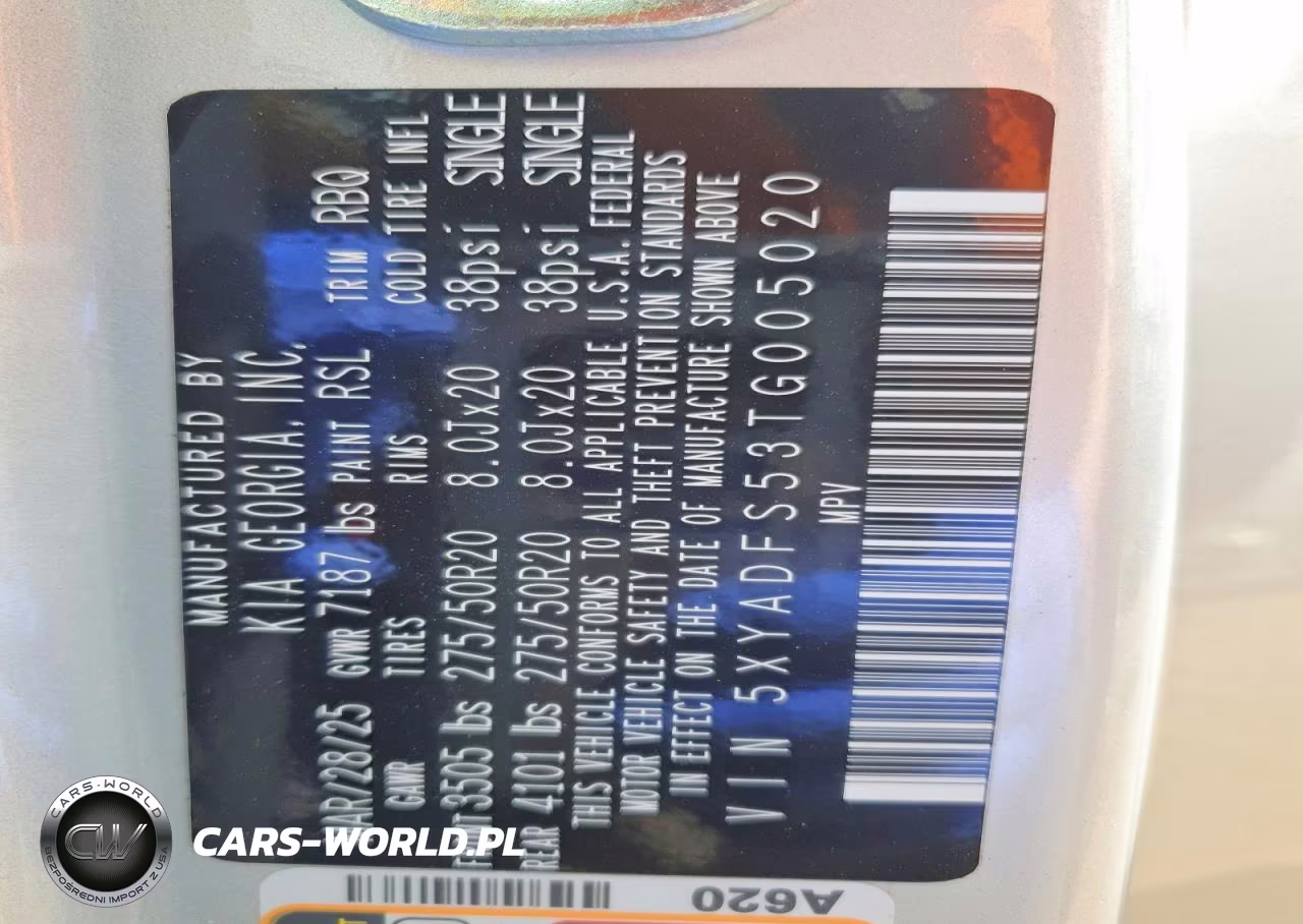 2026 Kia Ev9 Land VIN:5XYADFS53TG005020 - 12
