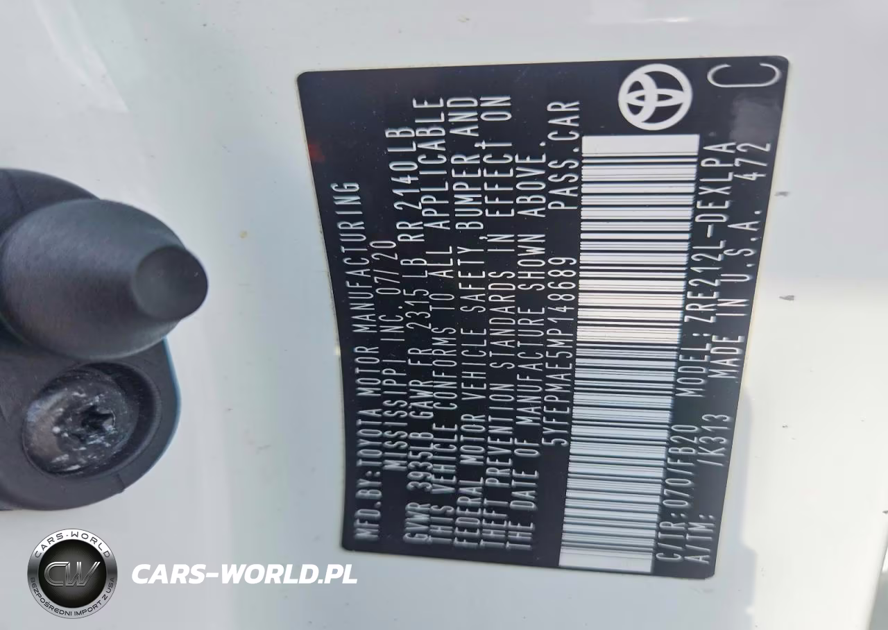 2021 Toyota Corolla Le VIN:5YFEPMAE5MP148689 - 12