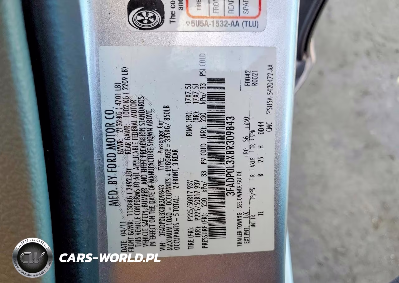 2011 Ford Fusion Hybrid VIN:3FADP0L3XBR309843 - 12