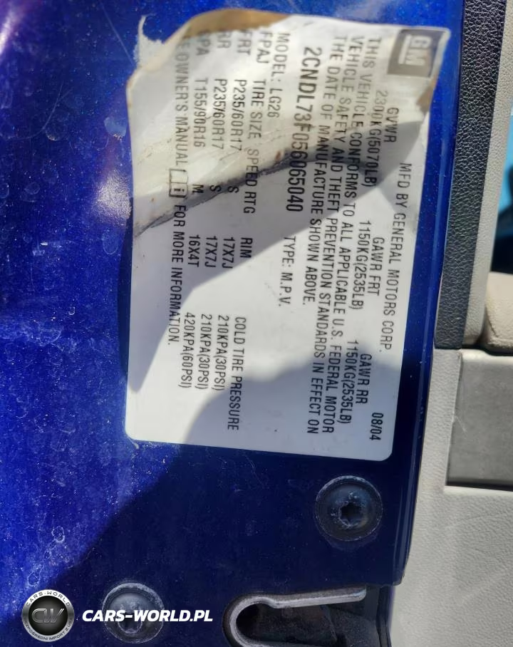 2005 Chevrolet Equinox Lt VIN:2CNDL73F056065040 - 13