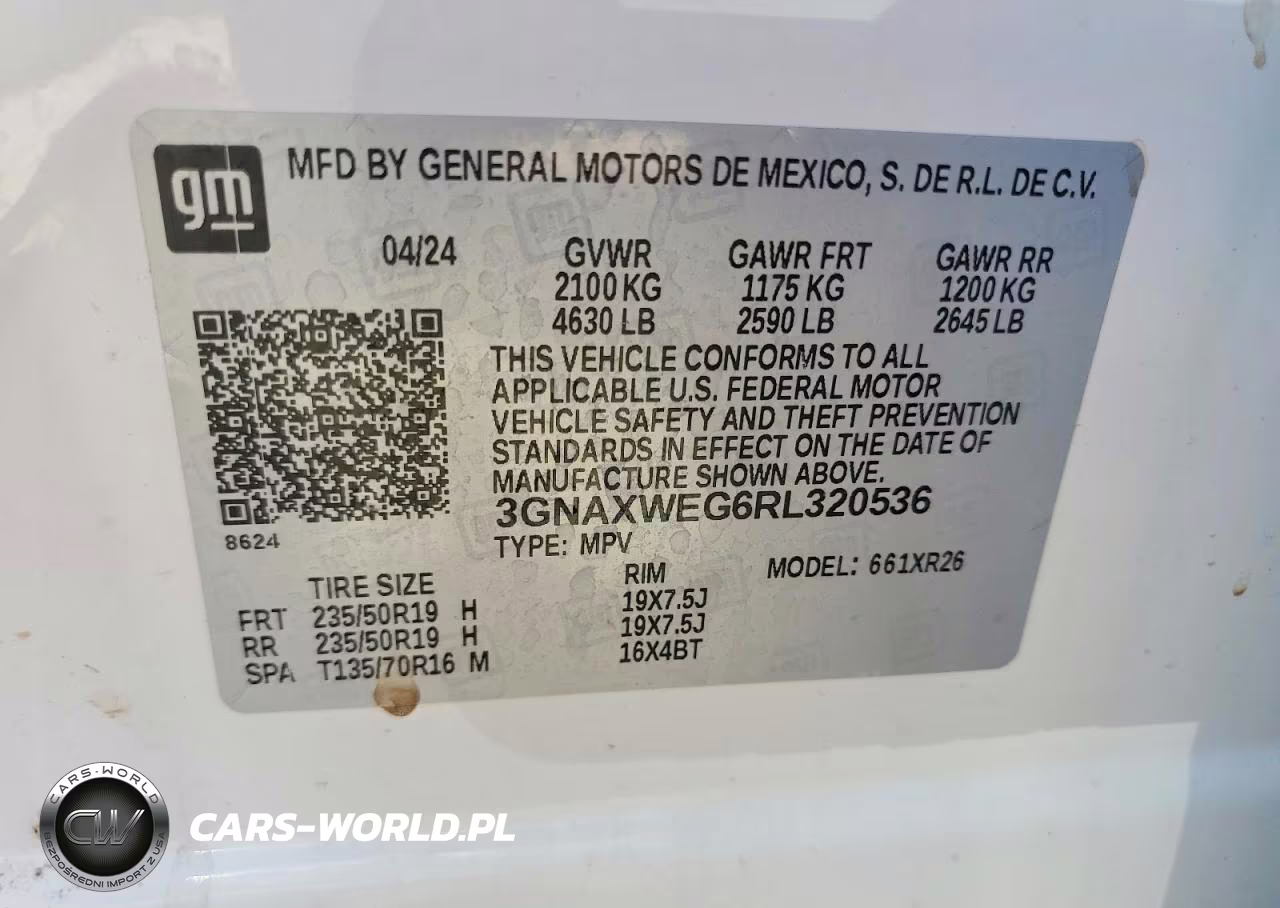 2024 Chevrolet Equinox Rs VIN:3GNAXWEG6RL320536 - 13