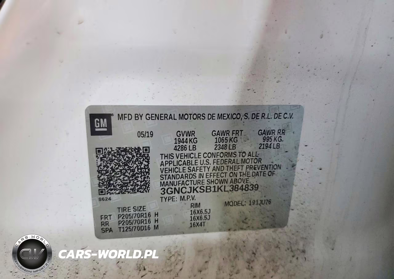 2019 Chevrolet Trax Ls VIN:3GNCJKSB1KL384839 - 13
